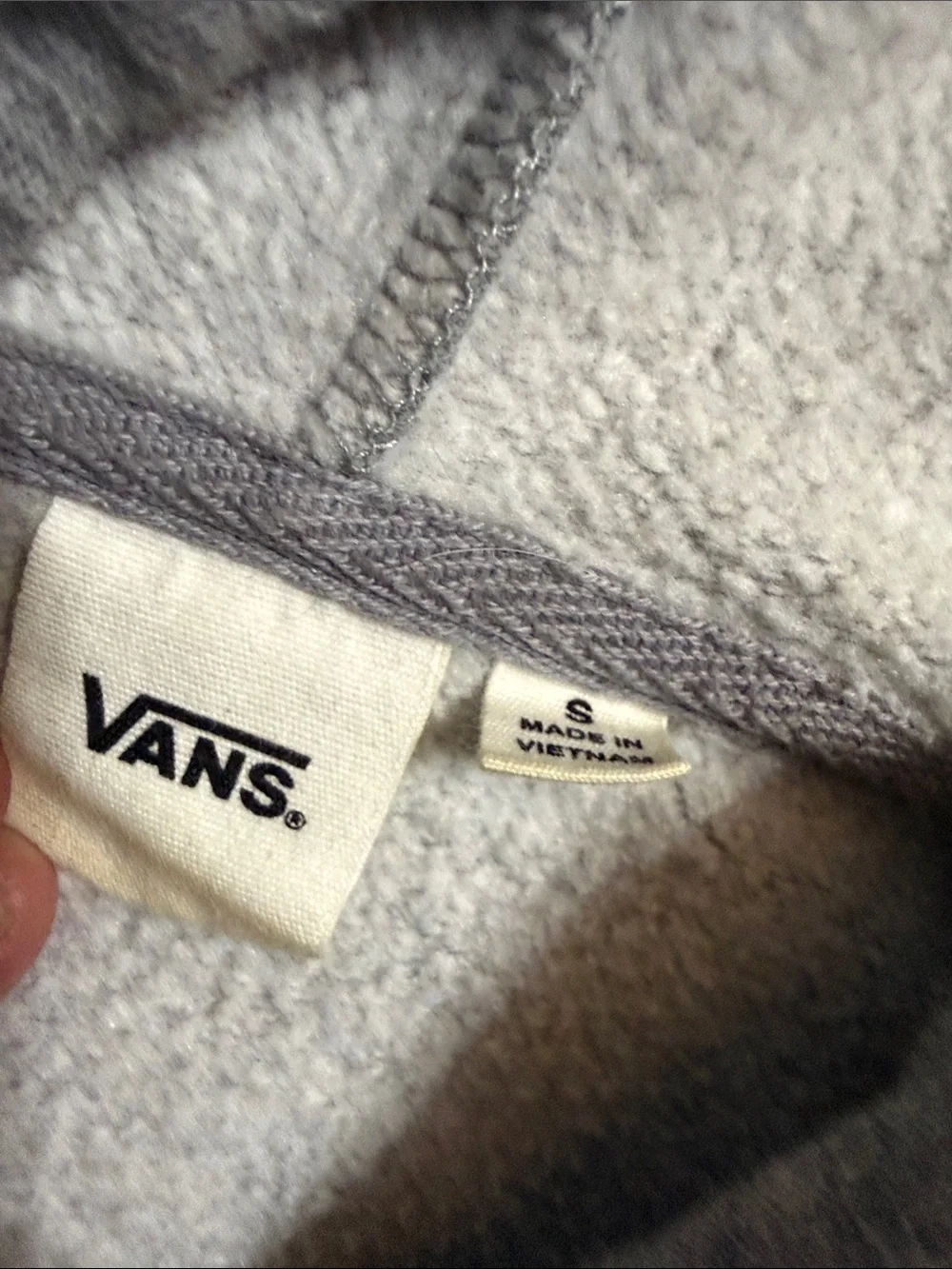Vintage Vans Skate Women’s Small Gray Zip Up Hoodie Yellow Logo and Sleeve - Picture 2 of 7